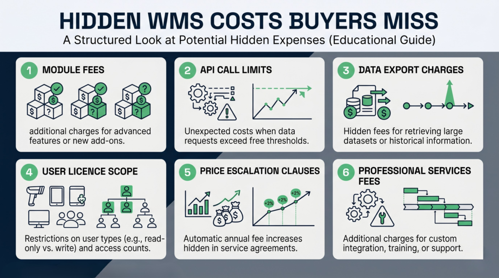 Hidden WMS Costs Buyers Miss Infographic